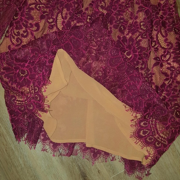 Michael kors Maroon & Pink lace Dress - Picture 6 of 8